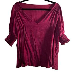 𝐒𝐇𝐄𝐈𝐍 𝐂𝐔𝐑𝐕𝐄 | RED SHEER BLOUSE